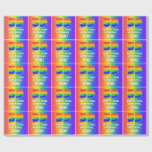 59e verjaardag: kleurrijk, vun regenboogpatroon # cadeaupapier (Vlak)