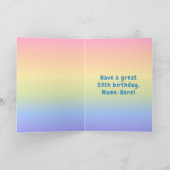 59e verjaardag: kleurrijke regenboog # 59, Naam va Kaart (Binnen)
