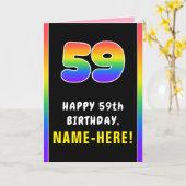 59e verjaardag: kleurrijke regenboog # 59, Naam va Kaart (Gele Bloem)