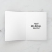 59e verjaardag: Leuke stencil stijl tekst, aangepa Kaart (Binnen)