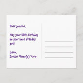 59e Verjaardag: Leuke sterrenpatroon, Regenboog 59 Briefkaart (Achterkant)