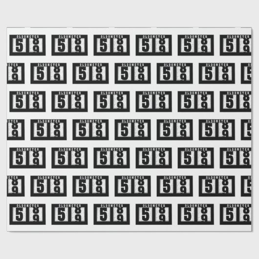 59e verjaardag Odometer Cadeaupapier (Vlak)