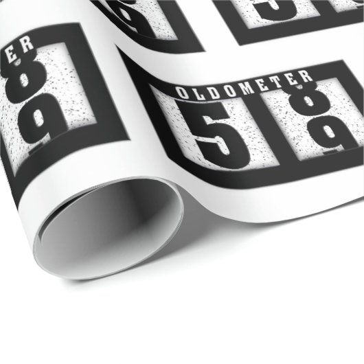 59e verjaardag Odometer Cadeaupapier (Rol Hoek)