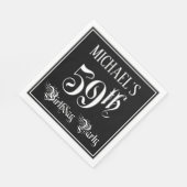 59e verjaardag Partij — Fancy Manuscript + de Naam Servet (Hoek)