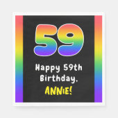 59e verjaardag: Regenboogspectrum # 59, Aangepaste Servet (Voorkant)