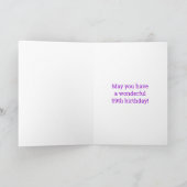 59e verjaardag: roze strepen en harten "59" + naam kaart (Binnen)