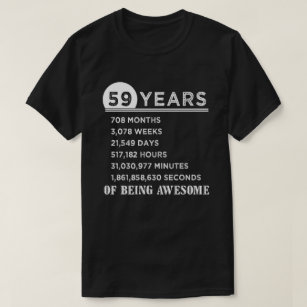 59e verjaardag Shirt 59 jaar oud Jubileum cadeaus