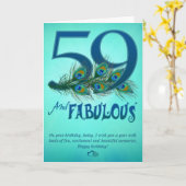 59e verjaardag sjabloon Kaarten (Gele Bloem)