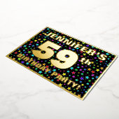 59e verjaardag van de gevechtsdag - Fun, kleurrijk Folie Uitnodiging (Gedraaid)