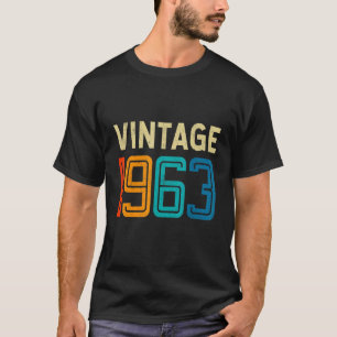 59e Verjaardag Vintage 1963 59 Jaar Oud Mannen Vro T-shirt