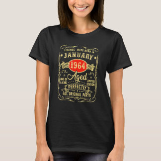 59e verjaardag Voor legendes geboren januari 1964 T-shirt