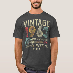59e verjaardag vrouwen mannen vintage Awesome 1963 T-shirt