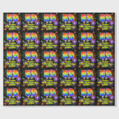59e verjaardag: vuurwerk, regenboogblik # "59" cadeaupapier (Vlak)