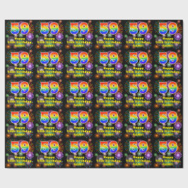 59e verjaardag: vuurwerk, regenboogblik # "59" cadeaupapier