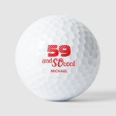 59e verjaardag Zo cool aangepaste golfer cadeau Golfballen (Voorkant)