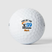 59e verjaardagscadeau Klassiek aandenken Blauw Golfballen (Voorkant)