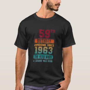 59e verjaardagsfeestje Geweldige sinds 1963 59 jaa T-shirt