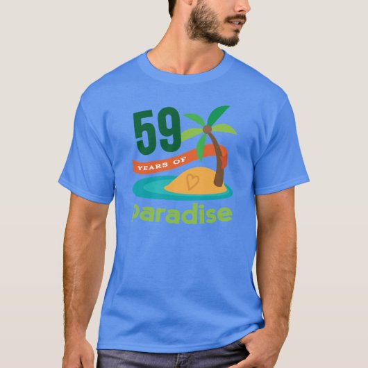 59ste bruiloft Jubileum leuk cadeau voor haar T-shirt (Voorkant)