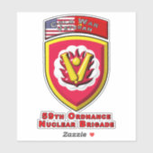 59ste Ordnance Brigade “Cold War Nucleaire Afschri Sticker (Vel)