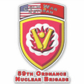 59ste Ordnance Brigade “Cold War Nucleaire Afschri Sticker (Voorkant)