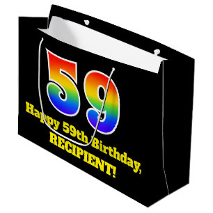 59ste verjaardag ~ Leuk, Kleurrijk, Levendig, Rege Groot Cadeauzakje