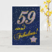 59ste verjaardag voor Fabelachtig iemand Kaart (Gele Bloem)