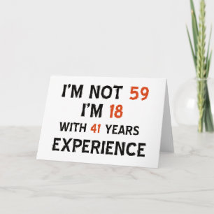 59ste verjaardagsdesign kaart