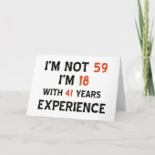 59ste verjaardagsdesign kaart (Voorkant)