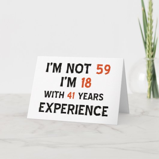 59ste verjaardagsdesign kaart (Voorkant)