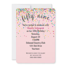 59ste verjaardagsfeestje Confetti op roze