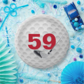 59th Birthday Golf Ball Design Paper Bord (Feest)