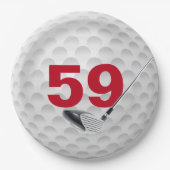 59th Birthday Golf Ball Design Paper Bord (Voorkant)