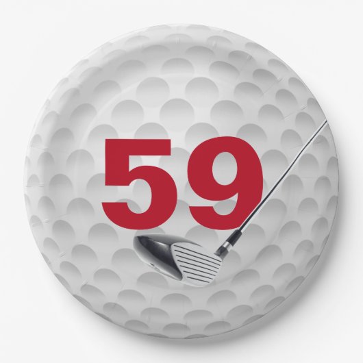 59th Birthday Golf Ball Design Paper Bord (Voorkant)