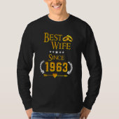 59th Wedding Anniversary Best Wife Since 1963 T-shirt (Voorkant)