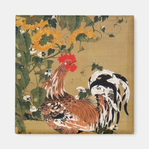 5. 向 雄 図, 若 Zonnebloem, Rooster Jakuchüu, 日 Zonneb Magneet