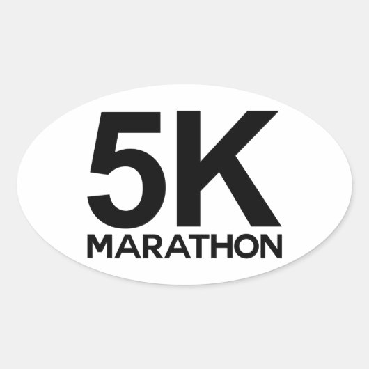 5.000 Marathon Ovale Sticker (Voorkant)