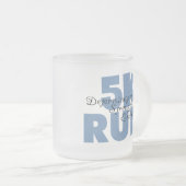 5.000 run Blue Matglas Koffiemok (Voorkant rechts)