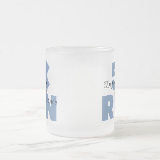 5.000 run Blue Matglas Koffiemok (Center)