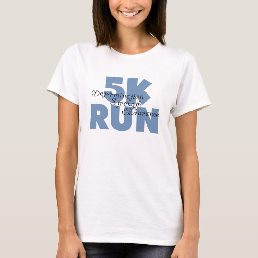 5.000 run Blue T-shirt (Voorkant)