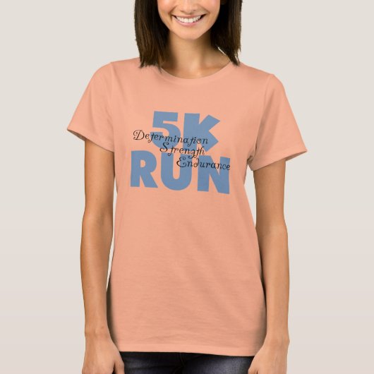 5.000 run Blue T-shirt (Voorkant)