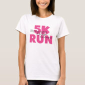 5.000 run roze t-shirt (Voorkant)