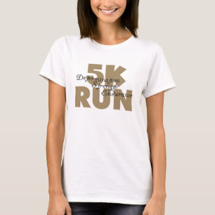 5.000 run Tan T-shirt