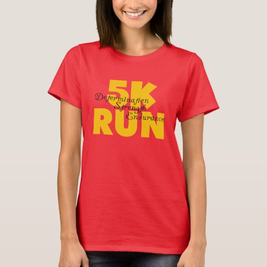5.000 Runtime Yellow Running Athletics Sports T-shirt (Voorkant)