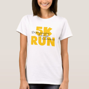5.000 Runtime Yellow Running Athletics Sports T-shirt