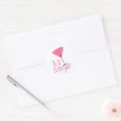 5.00 uur ronde sticker (Envelop)