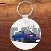 5,0 L vossenlichaam (Notch achterzijde). T-Shirt Sleutelhanger (Voorkant)