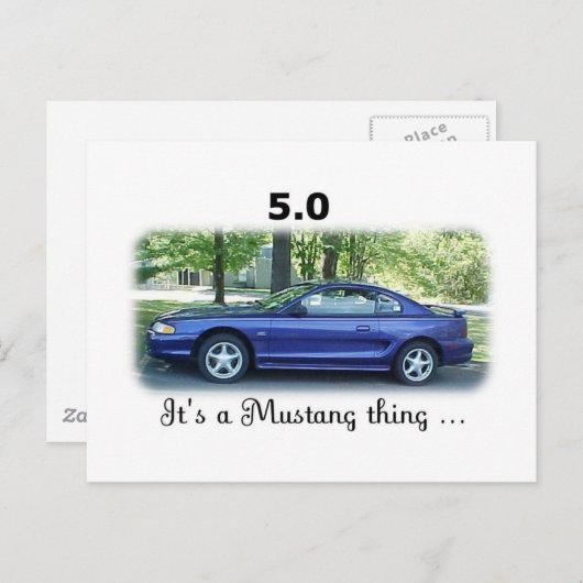 5.0 Mustang Briefkaart (Voorkant / Achterkant)