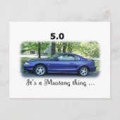 5.0 Mustang Briefkaart (Voorkant)