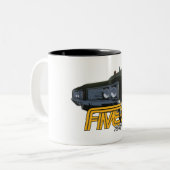 5-0 Politie Tweekleurige Koffiemok (Voorkant links)