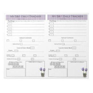 5 - 1 Pagina's voor de tracering van voedselsucces Notitieblok